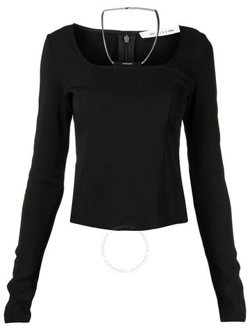 Alyx Ladies Black Chain-Link Long-Sleeved Top, Brand Size 36 (US Size 2) - 1017 ALYX 9SM - BALAAN 1