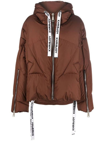 22FW Women's Puffer Hood Padded Brown AFPW001NY CC118 STK - KHRISJOY - BALAAN 1