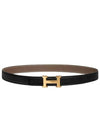 Constance Buckle Reversible Leather Belt Black Brown - HERMES - BALAAN 2