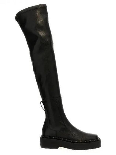 Rockstud leather over the knee boots 270955 - VALENTINO - BALAAN 1