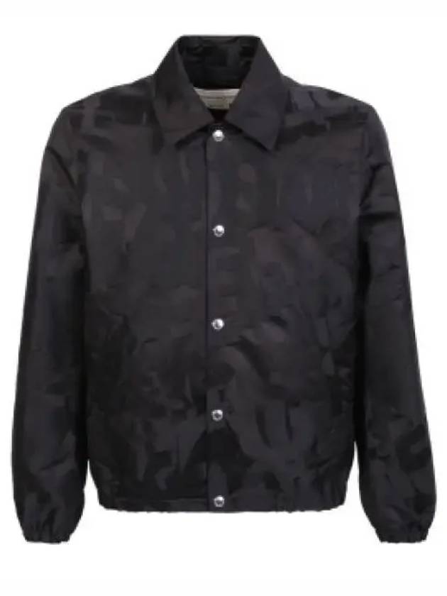 Logo Detailed Buttoned Jacket Black - ALEXANDER MCQUEEN - BALAAN 2