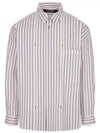 La Chemise Manches Longues Striped Cotton Long Sleeve Shirt Beige - JACQUEMUS - BALAAN 2