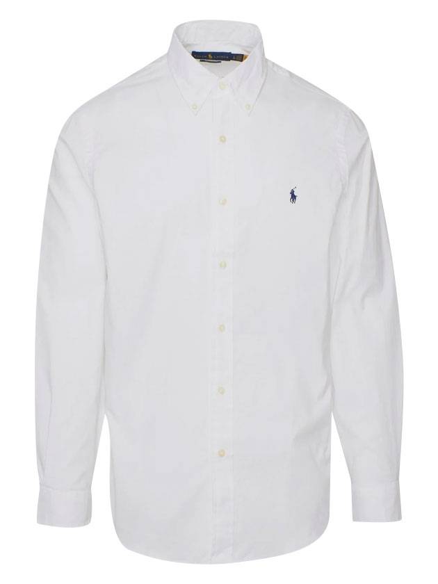 Logo Long Sleeve Shirt White - POLO RALPH LAUREN - BALAAN 1