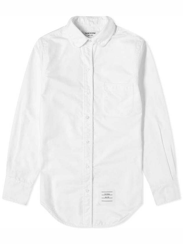 RWB Back Stripe Round Collar Classic Oxford Shirt White - THOM BROWNE - BALAAN 2