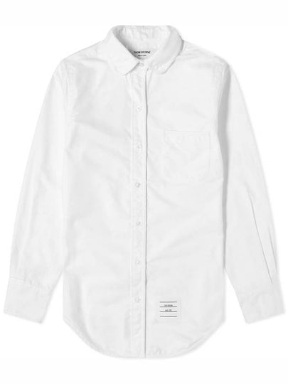 RWB Back Stripe Round Collar Classic Oxford Shirt White - THOM BROWNE - BALAAN 2