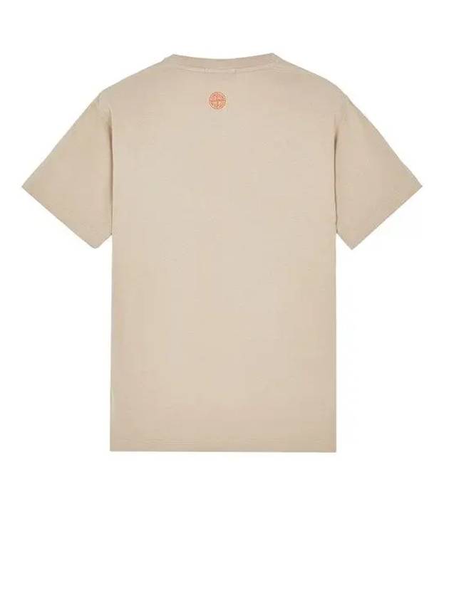 Lettering Logo Print Pocket Short Sleeve T-shirt Dove Grey - STONE ISLAND - BALAAN 3