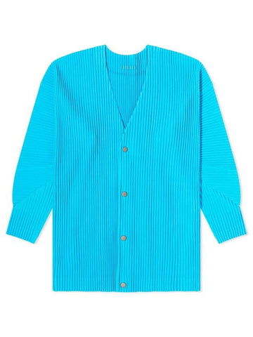 MC March Pleated Cardigan Blue - ISSEY MIYAKE - BALAAN 1