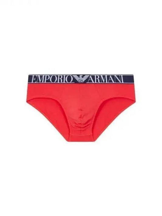 UNDERWEAR Men s Embossed Logo Banding Cotton Briefs Red 270821 - EMPORIO ARMANI - BALAAN 1