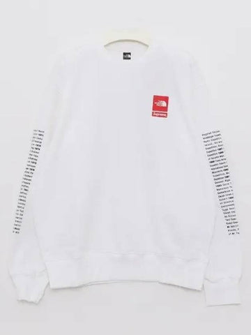 Collaboration Crew Neck Men s Sweatshirt SS24SW2 WHITE 270672 1039764 - THE NORTH FACE - BALAAN 1