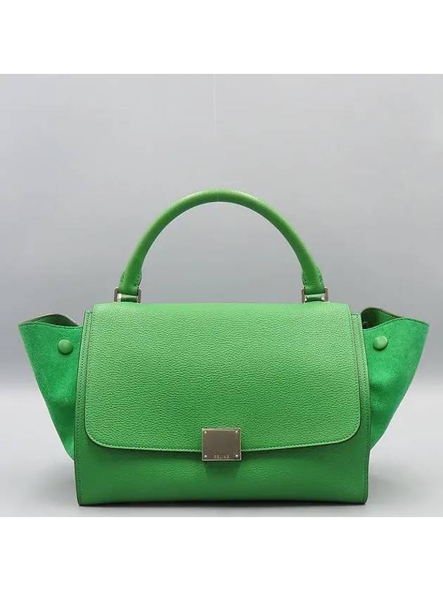 174683 Green Trapeze gold buckle tote bag and shoulder 2WAY - CELINE - BALAAN 2