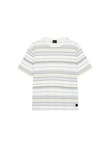 PS stripe pattern t shirt white - PAUL SMITH - BALAAN 1