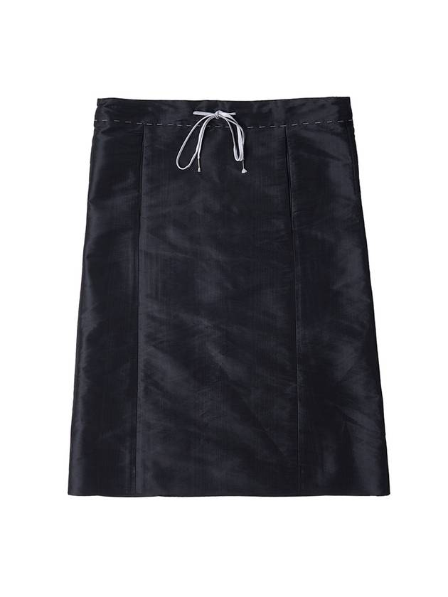 Moire Effect Silk A-Line Skirt Black - MAISON MARGIELA - BALAAN 2