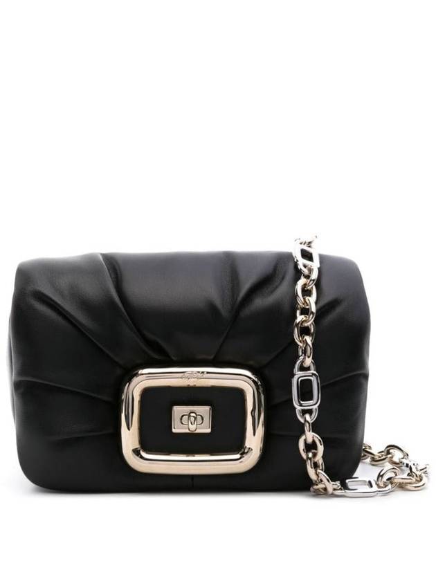 Viv' Choc Mini Leather Shoulder Bag Black - ROGER VIVIER - BALAAN 2