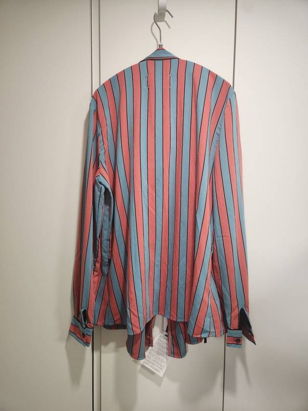 Patch pocket striped crossover shirt jacket Maison Margiela - MAISON MARGIELA - BALAAN 4