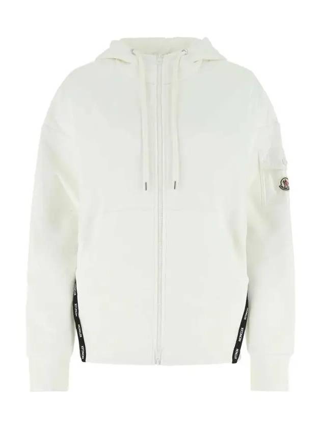 Logo Patch Hood Zipup White 8G000 30 809KX 034 - MONCLER - BALAAN 2