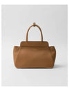 Medium Leather Tote Bag Caramel - PRADA - BALAAN 2