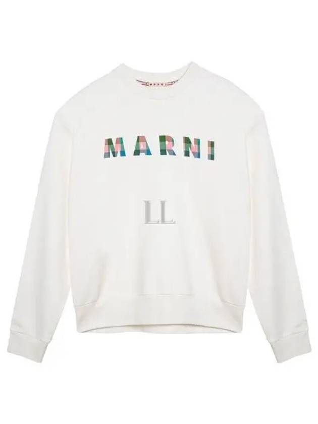 Logo Print Crew Neck Sweatshirt White - MARNI - BALAAN 2