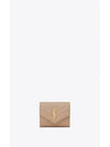 Monogram Cassandra Matelasse Half Wallet Beige - SAINT LAURENT - BALAAN 2