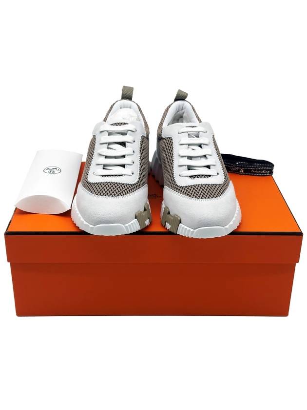 Bouncing Low Top Sneakers Blanc Gourmet - HERMES - BALAAN 3