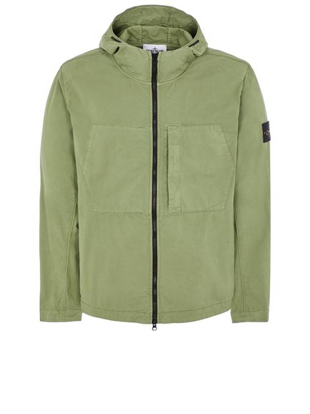 Men's Wappen Patch Supima Cotton Hooded Jacket Khaki - STONE ISLAND - BALAAN 3