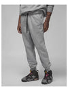 Jordan Logo Patch Essential Fleece Track Pants Grey - NIKE - BALAAN 2