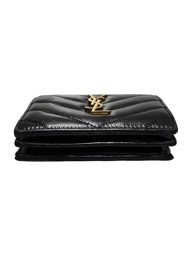 530841 Monogram Matelasse Card Half Wallet - SAINT LAURENT - BALAAN 3