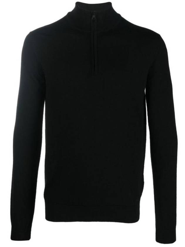 Embroidered Logo Virgin Wool Turtleneck Black - HUGO BOSS - BALAAN 2