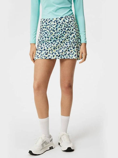 Women s Amelie Print Golf Skirt Leopard Aruba Blue GWSD09352 O495 - J.LINDEBERG - BALAAN 2