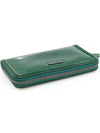 Burberry Green Patent Embossed Check Zip Around Long Wallet - BURBERRY - BALAAN 4