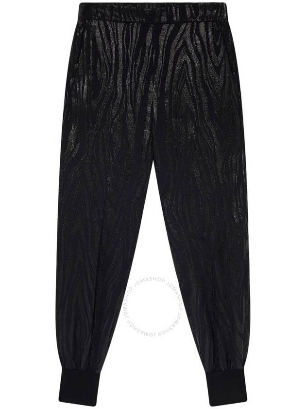 Stella McCartney Ladies Black Wood-Grain Effect Tapered Trousers, Brand Size 36 (US Size 2) - STELLA MCCARTNEY - BALAAN 1