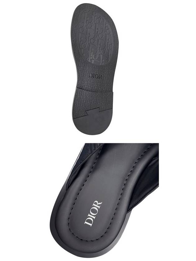 Oblique Alias ​​Gravity Leather Slippers Black - DIOR - BALAAN 6