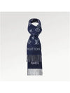 All About Monogram Wool Scarf Navy - LOUIS VUITTON - BALAAN 5