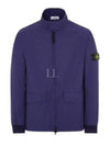 Men's Batavia Nylon Cotton Zip-Up Jacket Purple Blue - STONE ISLAND - BALAAN 2