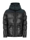 MASAYA Logo Patch Hooded Padded Jacket Black 1A002 55 595ZJ 999 - MONCLER - BALAAN 2