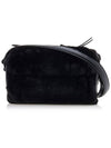 Logo-Embellished Faux Fur Cross Bag Black - MONCLER - BALAAN 4