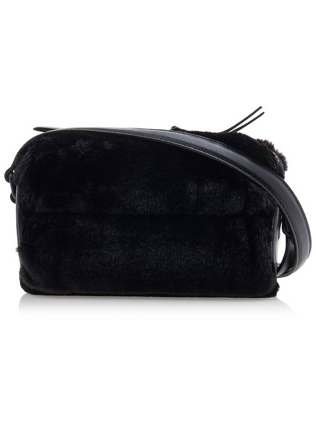 Logo-Embellished Faux Fur Cross Bag Black - MONCLER - BALAAN 4