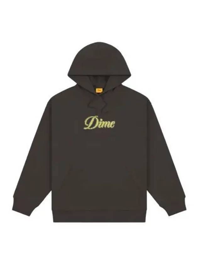 Pixel Cursive Hoodie Vintage Black - DIME - BALAAN 1