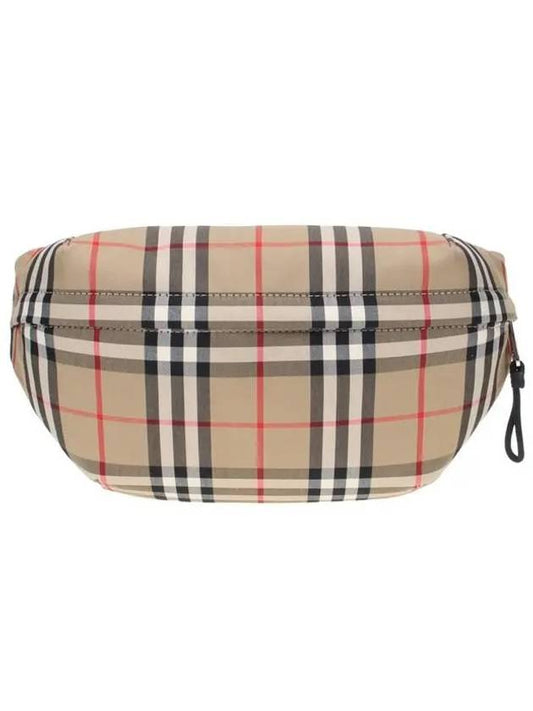 Medium Vintage Check Bonded Cotton Belt Bag Beige - BURBERRY - BALAAN 2