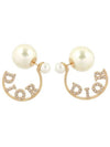 tribal logo pearl earrings - DIOR - BALAAN 1