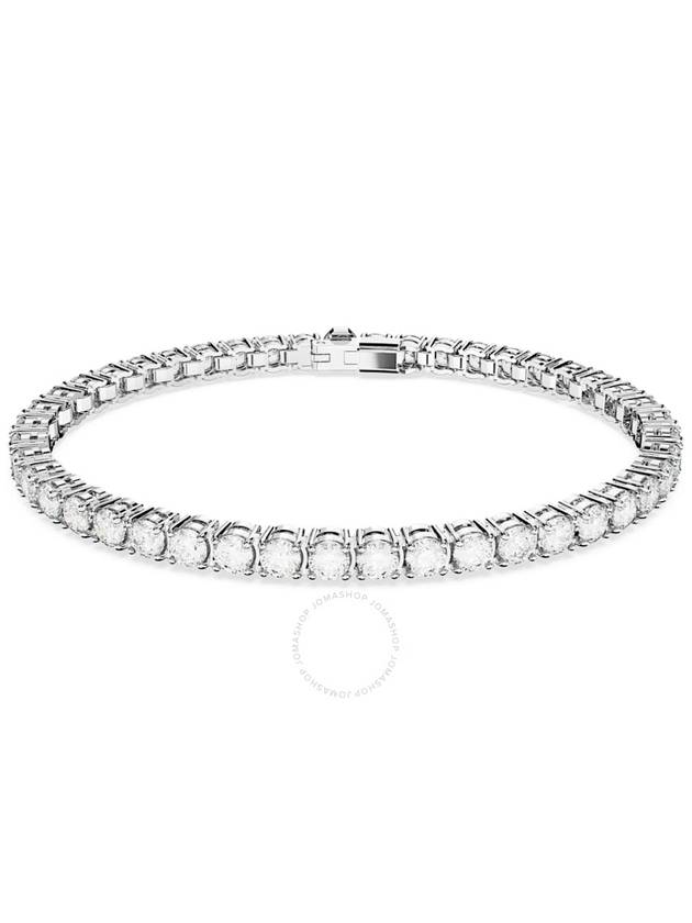 Matrix Tennis Rhodium Plated Bracelet White - SWAROVSKI - BALAAN 2