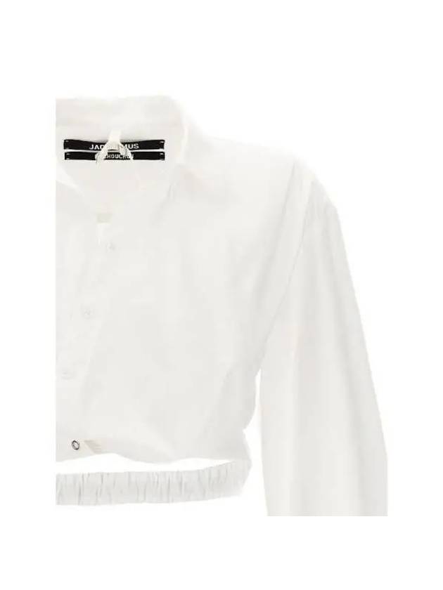 BAHIA Crop Shirt 23H233SH042WHITE - JACQUEMUS - BALAAN 3