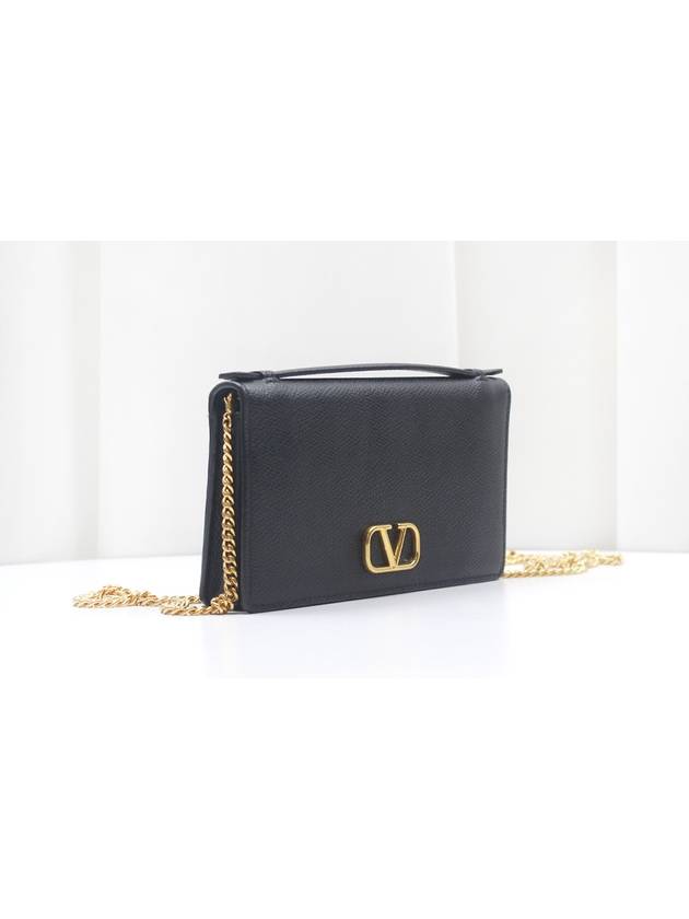 Garavani V logo mini chain cross bag black 2W2P0W42SNP - VALENTINO - BALAAN 3