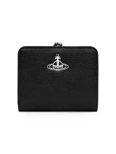 Re-Vegan Silver Logo Half Wallet Black - VIVIENNE WESTWOOD - BALAAN 2