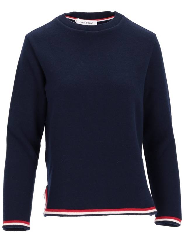 cashmere knit top navy - THOM BROWNE - BALAAN 2