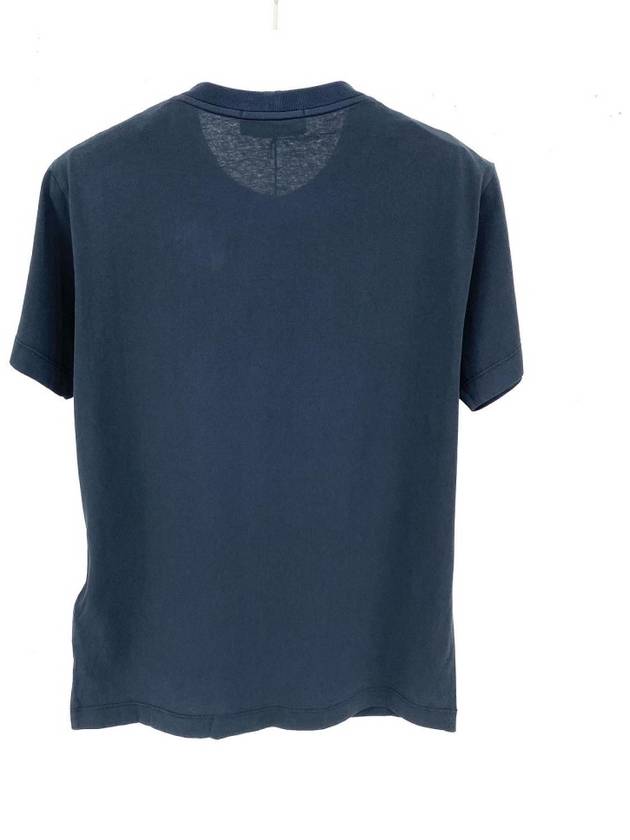 Micro Graphic One Print Short Sleeve T-Shirt Navy - STONE ISLAND - BALAAN 4