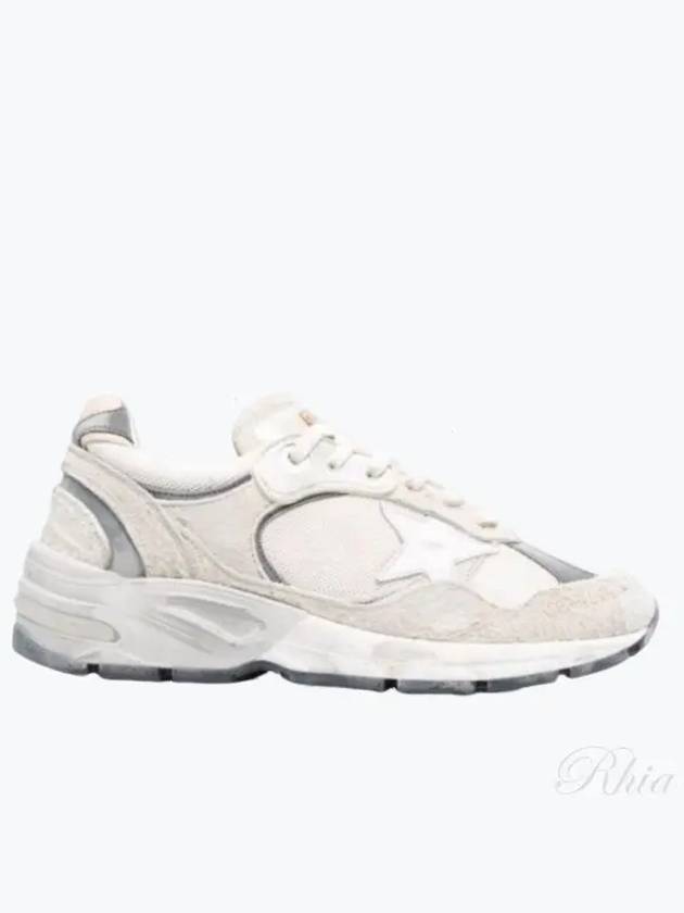 Mesh and Suede Leather Dad-Star Sneakers White Beige - GOLDEN GOOSE - BALAAN 2