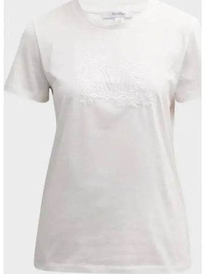 Sacha Cotton Short Sleeve T-Shirt White - MAX MARA - BALAAN 2