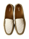 Granville Loafer Brown Beige Oblique Jacquard Suede - DIOR - BALAAN 4