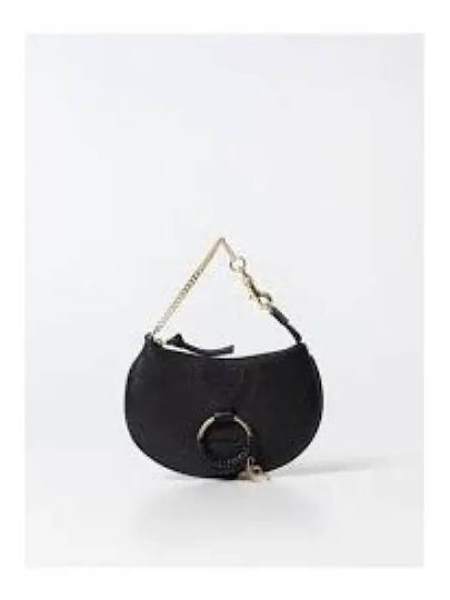 Women's Hana Embossed Logo Shoulder Bag Black - CHLOE - BALAAN 2