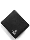 ORB Logo Plaque Leather Half Wallet Black - VIVIENNE WESTWOOD - BALAAN 2